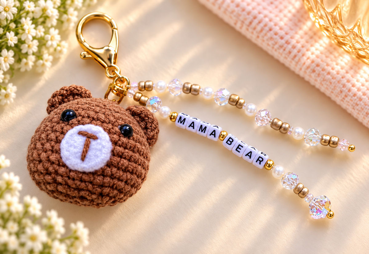 Mama Bear Bag Bestie Keychain